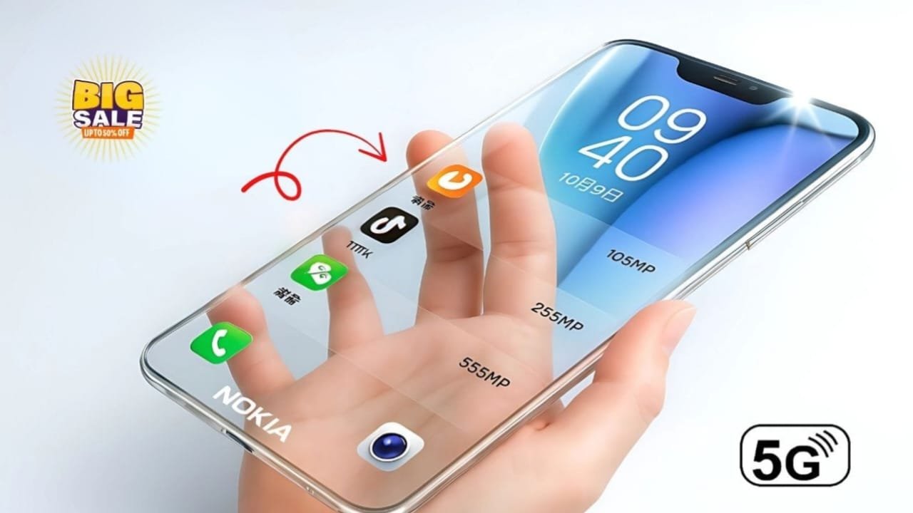Nokia Transparent 5G – 200MP Ultra Camera, 7500mAh Battery & Sleek Transparent Design with 5G Connectivity at Only ₹8,999!